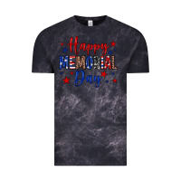 Cloud Black Happy memorial day Vintage Tee - Neo Western