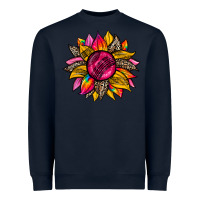 Navy race  sunflower Heavyweight Sweatshirt - Zillion Design Studio