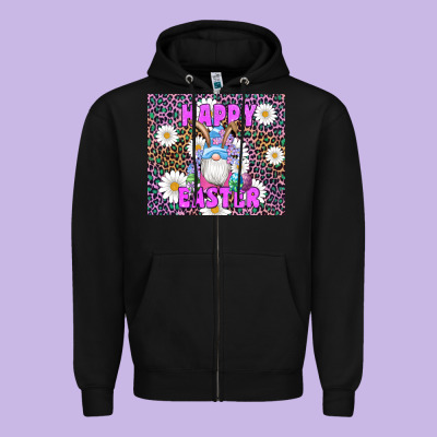 Easter Happy Easter Gnomes Bunny Daisys Zipper Hoodie Designed By Artiststas