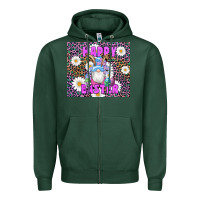 Sports Green easter happy easter gnomes bunny daisys Zipper Hoodie - Artiststas