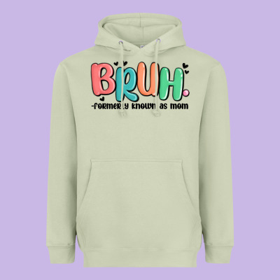 Bruh Formerly Known As Mom Heavyweight Hoodie Designed By Maliassmallbusiness