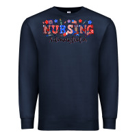 Navy 4th of july nursing administrator Premium Sweatshirt - NancyCooperArtShop