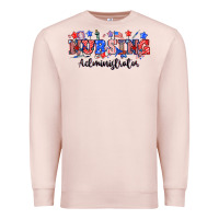 Pale Pink 4th of july nursing administrator Premium Sweatshirt - NancyCooperArtShop