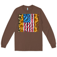 Chestnut american realistic flag Long Sleeve Tee - AdoDesignShop