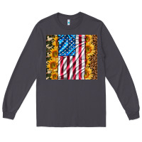 Smoke american realistic flag Long Sleeve Tee - AdoDesignShop