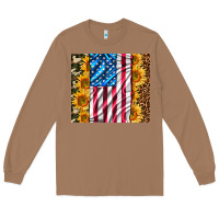 Toasted Coconut american realistic flag Long Sleeve Tee - AdoDesignShop