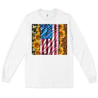 White american realistic flag Long Sleeve Tee - AdoDesignShop