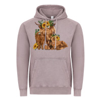 Vintage Zinc highland cow family Vintage Hoodie - RanaPortraitStore