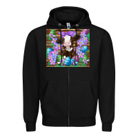 Black easter cow eggs flowers daisys Zipper Hoodie - Artiststas