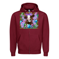 Burgundy easter cow eggs flowers daisys Zipper Hoodie - Artiststas