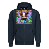 Navy easter cow eggs flowers daisys Zipper Hoodie - Artiststas