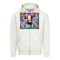 Easter Cow Eggs Flowers Daisys Zipper Hoodie | Teevron