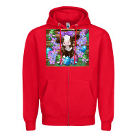 Red easter cow eggs flowers daisys Zipper Hoodie - Artiststas