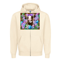 Sandshell easter cow eggs flowers daisys Zipper Hoodie - Artiststas