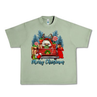 Oil Green merry christmas gnomes truck Urban Heavy Tee - FaDigitalArtStudio