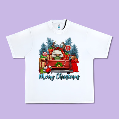 Merry Christmas Gnomes Truck Urban Heavy Tee Designed By Fadigitalartstudio