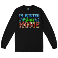 Black in winter stay home with gloves Long Sleeve Tee - AdoDesignShop