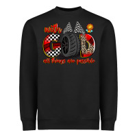 Black with god all things are possible Heavyweight Sweatshirt - Zillion Design Studio