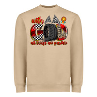 Mushroom with god all things are possible Heavyweight Sweatshirt - Zillion Design Studio