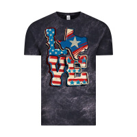 Cloud Black Love Texas  4th of july Vintage Tee - CowGirlArtShop