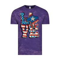 Cloud Purple Love Texas  4th of july Vintage Tee - CowGirlArtShop