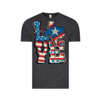 Vintage Black Love Texas  4th of july Vintage Tee - CowGirlArtShop
