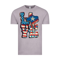 Vintage Zinc Love Texas  4th of july Vintage Tee - CowGirlArtShop