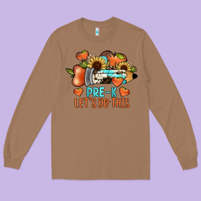 Pre K Let's Do This Long Sleeve Tee Designed By Jahusdesignshop
