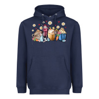 Navy easter coffee cups Heavyweight Hoodie - MaliasSmallBusiness