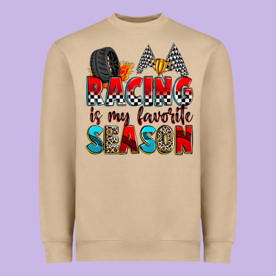 Racing Is My Favorite Season Heavyweight Sweatshirt Designed By Zillion Design Studio