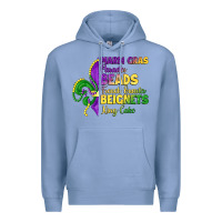 Colony Blue mardi gras parades beads french quarter beignets k Premium Hoodie - LillyAllenDesigns
