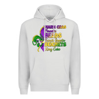 Dove Grey mardi gras parades beads french quarter beignets k Premium Hoodie - LillyAllenDesigns