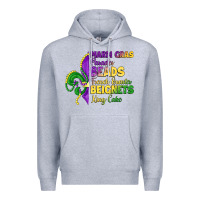 Heather Grey mardi gras parades beads french quarter beignets k Premium Hoodie - LillyAllenDesigns