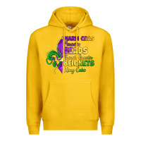 Lemon mardi gras parades beads french quarter beignets k Premium Hoodie - LillyAllenDesigns