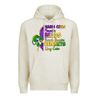Oatmeal Heather mardi gras parades beads french quarter beignets k Premium Hoodie - LillyAllenDesigns