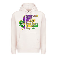 Pale Pink mardi gras parades beads french quarter beignets k Premium Hoodie - LillyAllenDesigns
