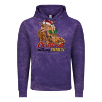 Cloud Purple christmas with my family highland cow cattle and calves Vintage Hoodie - RanaPortraitStore