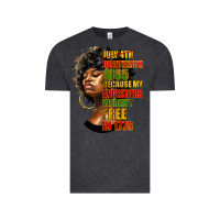 Vintage Black juneteenth 1885 because my ancestors weren't free in 1776 black woman Vintage Tee - HRA Design Shop