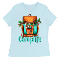 Baby Blue camp life camp backpack Ladies Tee - AdoDesignShop