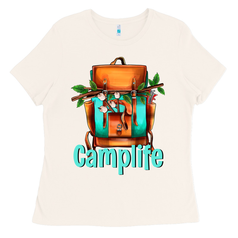 Camp Life Camp Backpack Ladies Tee by AdoDesignShop | Teevron