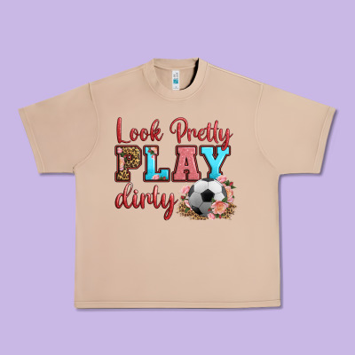Look Pretty Play Dirty Soccer Urban Heavy Tee Designed By Hra Design Shop