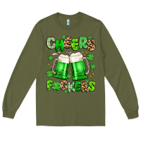 Army Green cheers fuckers Long Sleeve Tee - Artiststas