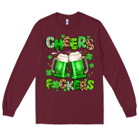 Burgundy cheers fuckers Long Sleeve Tee - Artiststas