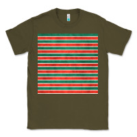 Army Green christmas stripes seamless pattern Classic Tee - BundleAndBundleShop