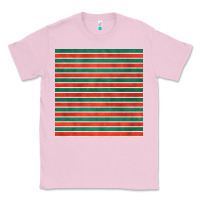 Bubblegum Pink christmas stripes seamless pattern Classic Tee - BundleAndBundleShop