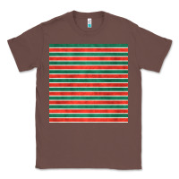 Chestnut christmas stripes seamless pattern Classic Tee - BundleAndBundleShop