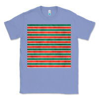 Colony Blue christmas stripes seamless pattern Classic Tee - BundleAndBundleShop