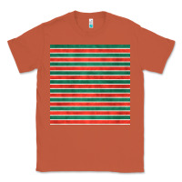 Copper christmas stripes seamless pattern Classic Tee - BundleAndBundleShop