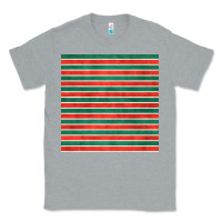 Heather Grey christmas stripes seamless pattern Classic Tee - BundleAndBundleShop