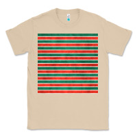 Mushroom christmas stripes seamless pattern Classic Tee - BundleAndBundleShop